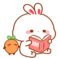 smart rabbit reading a book